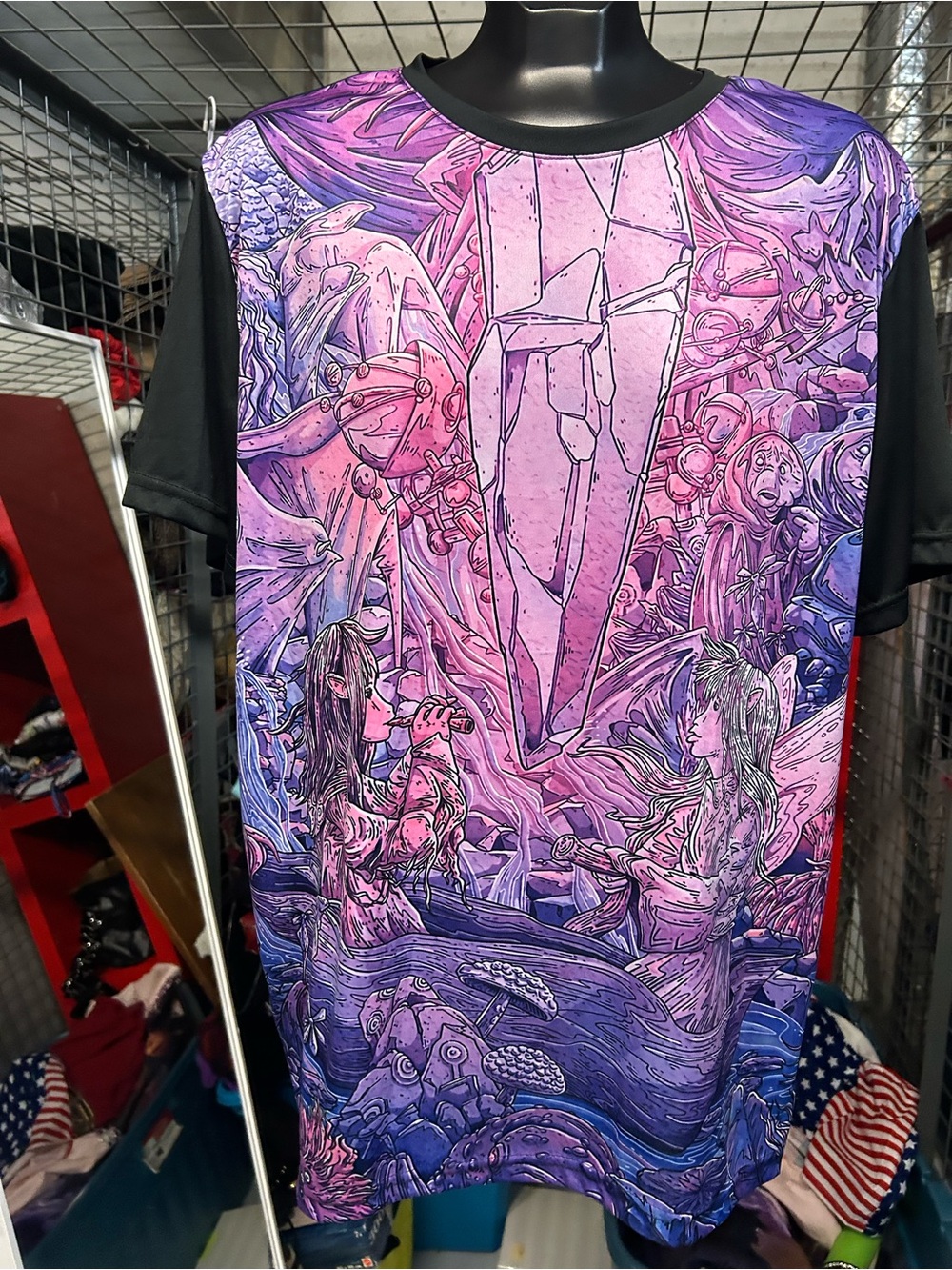 Custom LUX BLK DARK CRYSTAL JEN & KIRA graphic Tee Sublimation Illustration L